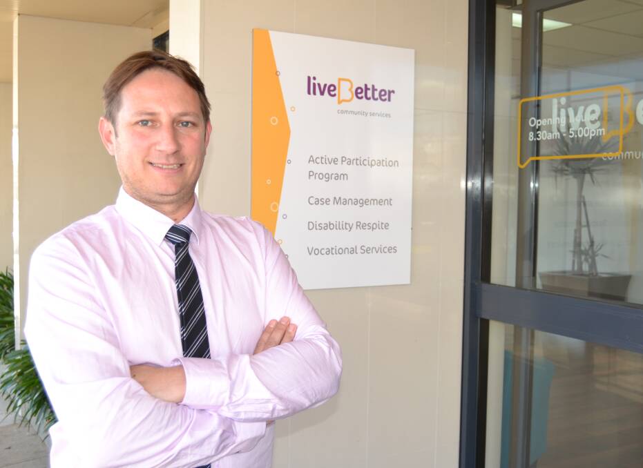 GROWING: LiveBetter's disability services general manager Ben Wyatt said adopting ADHC's services would add 300 employees. Photo: NADINE MORTON 042017nmlive