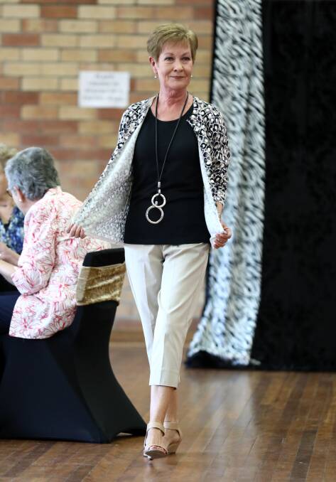 STEPPING OUT: Susie Garton heads down the catwalk during Inner Wheel's fashion parade at Kenna Hall. Photo: ANDREW MURRAY 1007amfash17341