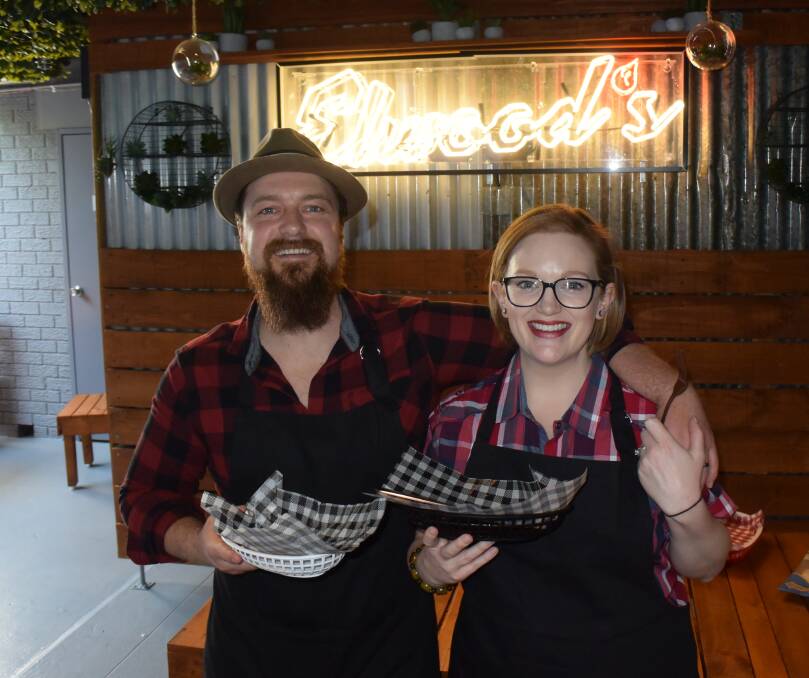 BARBECUED: Ben and Ellie Allcock said Elwood's Eatery by Smoking Brothers Catering had been busy since opening. Photo: DECLAN RURENGA