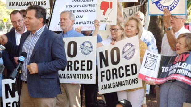 WANTING MORE: Orange MP Phil Donato talks at Sydney's Save Our Councils Coalition last weekend. Photo: CONTRIBUTED