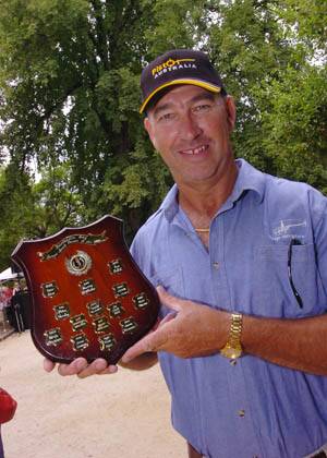 THREE TIMES A CHARM: Orange and Australian pistol shooter Dean Brus holds the Senior Sportsperson of the Year award, which he won for the third time yesterday.