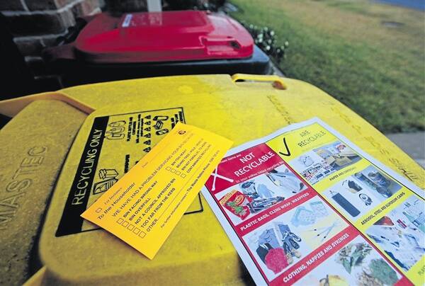 KEEPING A LID ON RECYCLING: Residents will lose their yellow bin if they continue to ignore recycling rules.