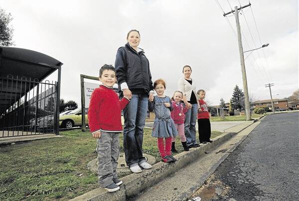 SCHOOL ZONES RULED OUT: Riley, April Gray, Molly, Lydianna, Joy Watterson and Braydon, from Orange Preschool Kindergarten, one of the facilities that would support 40 km/h zones for preschools and childcare centres. Photo: MARK LOGAN 0809mlspeedzone2