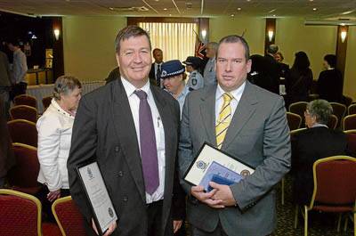 GOOD WORK: Detective senior constables Kevin Beatty and Grant Gannon were honoured at this year’s Canobolas Local Area Command’s annual presentation day.