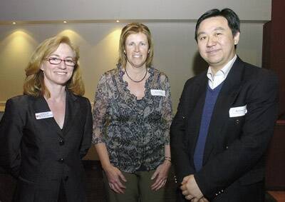 HEART OF THE MATTER: Dr Sidney Lo from Liverpool Hospital who carries out  heart stenting at Orange Base Hospital, cardiologist Dr Ruth Arnold and cardiovascular and clinical nurse educator Estelle Ryan at yesterday’s conference in Orange.