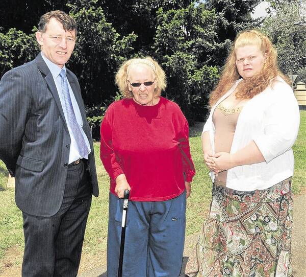 EXTREME MEASURES: Solicitor Neil Jones and Bloomfield Hospital patients Roberta Herben and Rabecca Channell have complained force is being used to implement a total smoking ban at the hospital.
