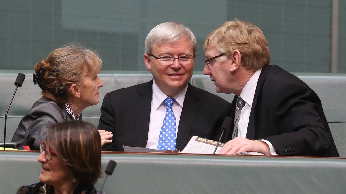 Kevin Rudd in the House of Representatives. Photo: ANDREW MEARES