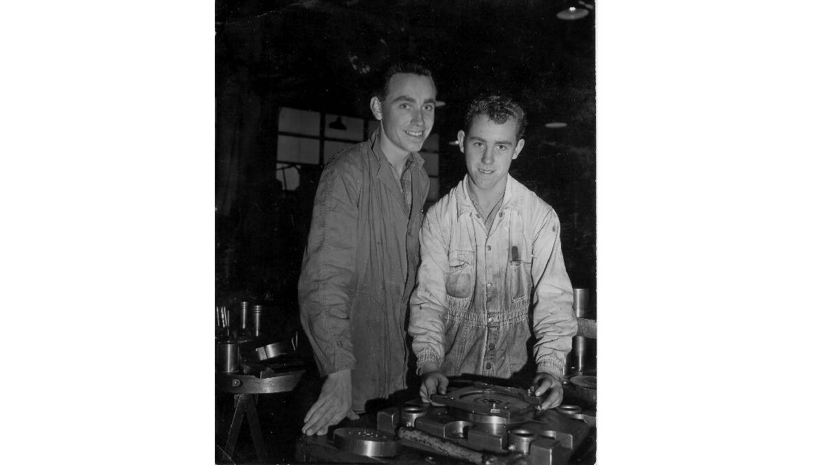 Brothers Ferdi and Keith Boers, who were both apprentices at the Emmco factory. Ferdi was the first migrant to be awarded an apprenticeship at the factory. Photo courtesy Ferdi Boers.