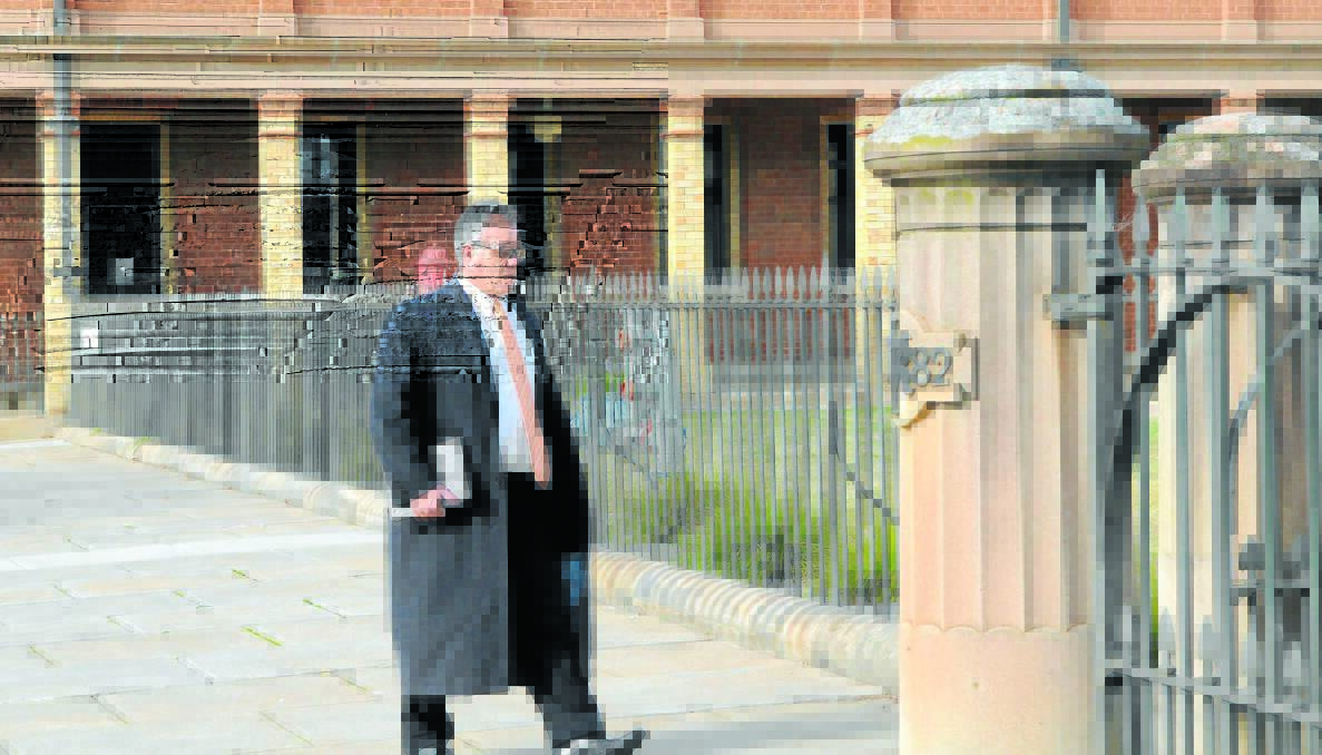 OBJECTION: Solicitor Michael Madden arrives at Bathurst Court House yesterday.  Inset: Magistrate Michael Allen. Main photo: PHIL MURRAY