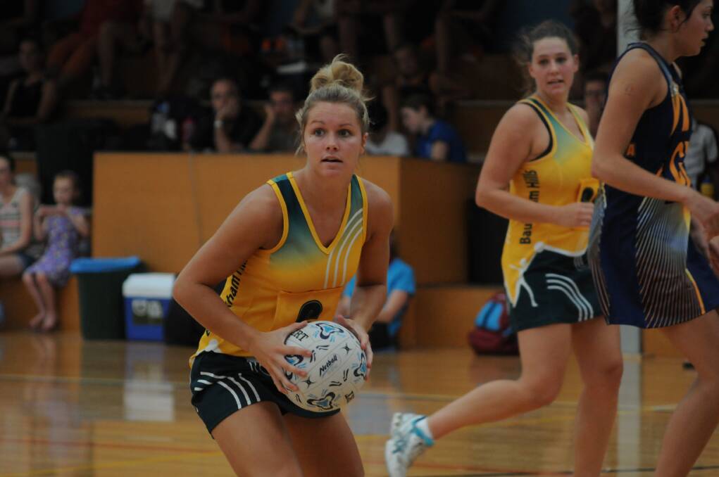NEW COLOURS: Orange's Charlotte Jasprizza lined up for Baulkham Hills during the 2014 HeartKids Cup.                   0202sgnet2