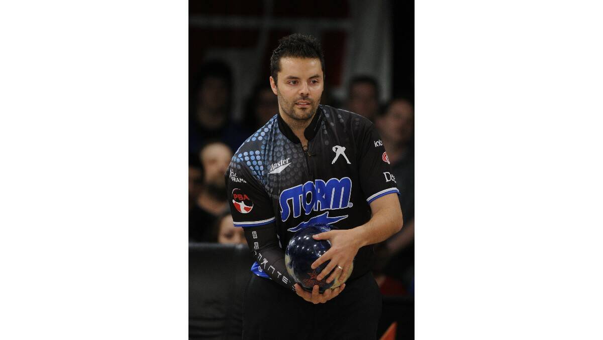 IN THE GAME: Jason Belmonte has been testing a new technology, Google Glass, which enables fans to see the game from his perspective.