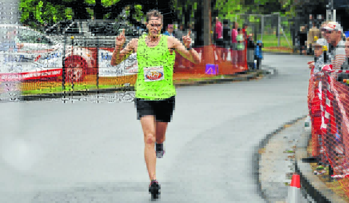 WINNER: Dave Matthews took out the five-kilometre run in just under 16 minutes yesterday morning.                                                                          Photo: MICHELLE COOK