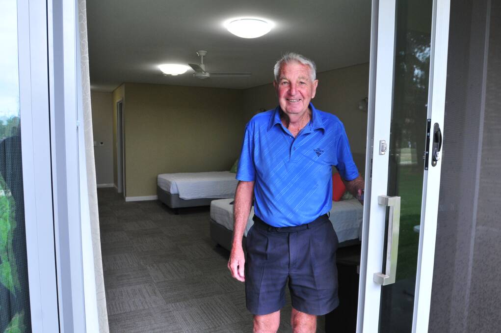   RELAXING TIME: Dubbo resident Barry Cooper is one of the first cancer patients who are staying in the new extension at Western Care Lodge. He is pictured in the room funded by the Rotary Club of West Dubbo. Photo: JUDE KEOGH  134westerncare1