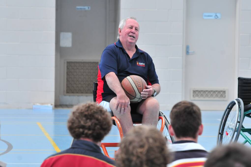 VALUABLE LESSONS: John Wade speaks to Year 9 students at James Sheahan on Wednesday. Photo: JUDE KEOGH