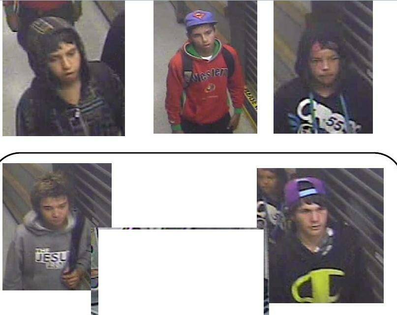WANTED FOR QUESTIONING: The five youths police are looking for in connection with a theft in Dubbo on Sunday.