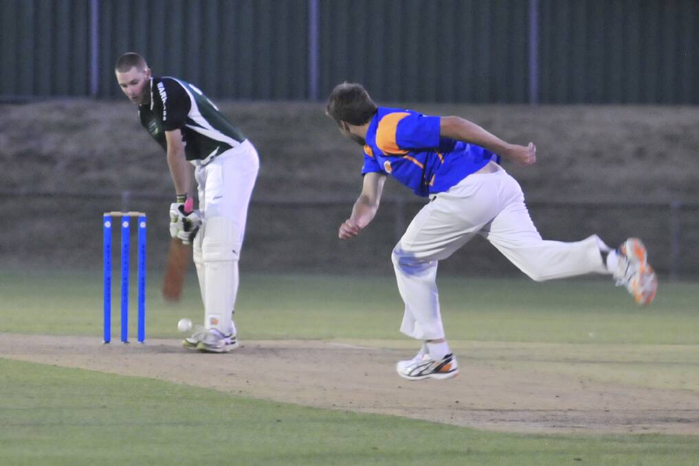 CRICKET: Orange City's Shaun Grenfell against Metro-Wanderers in ODCA Royal Hotel Cup on Friday night. Photo: JUDE KEOGH