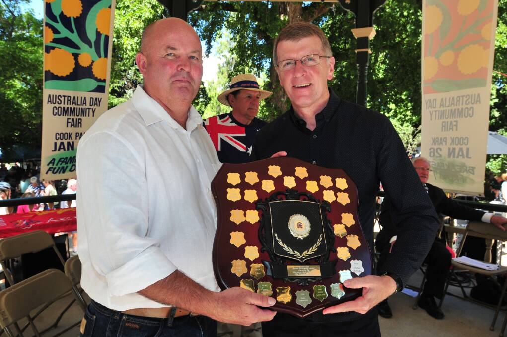 2013: Orange Sports Personality of the Year - Orange City Lions coach Steve Hamson (left), pictured with John Watkins.