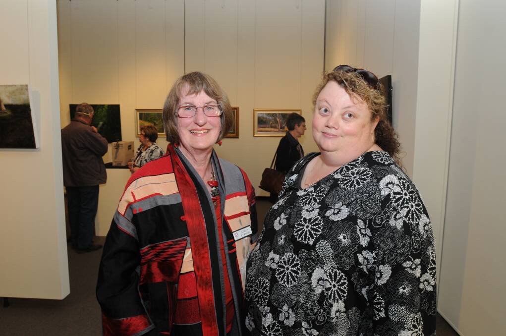 ART EXHIBITION: Aileen Francis and Carolyn Fitzsimmons. Photo: STEVE GOSCH