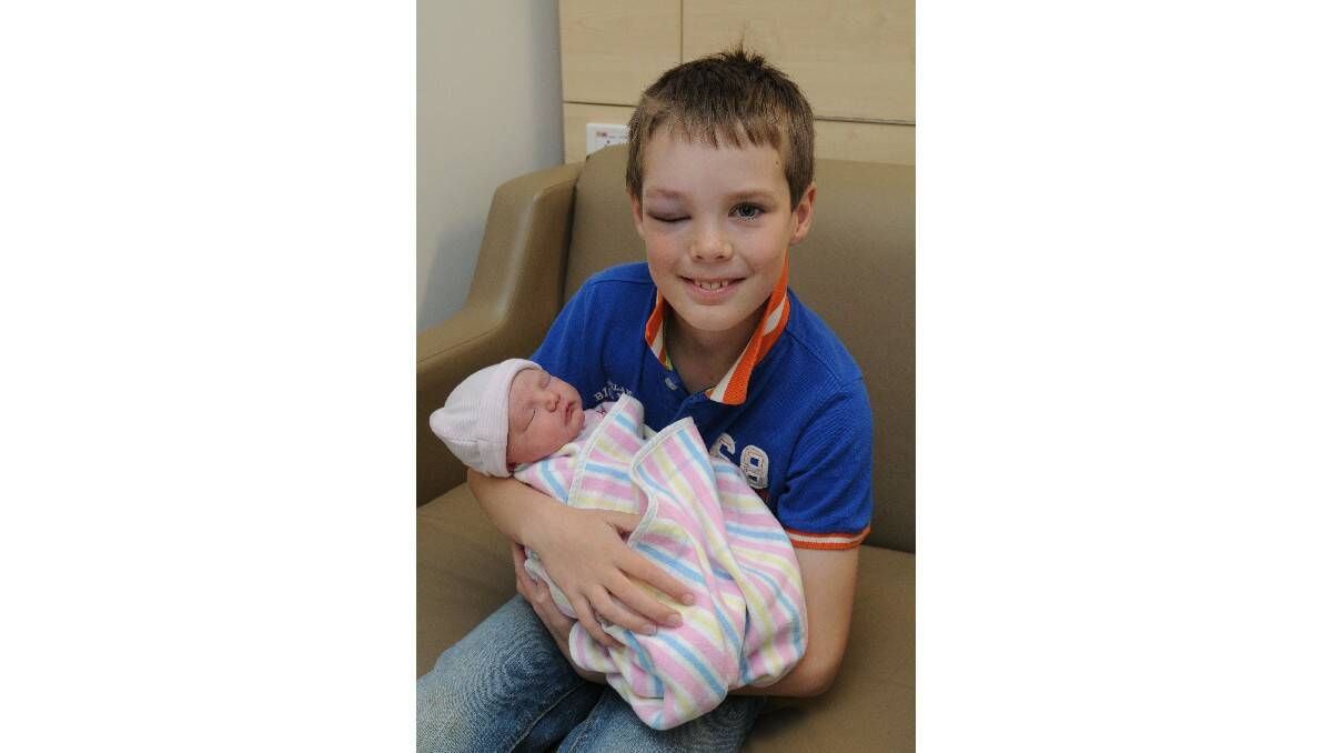 Ruby Dunn, pictured with older brother Joey, was born on July 31. Ruby's parents are Kate and Paul Dunn.