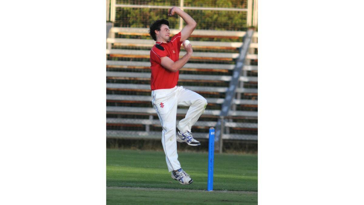 WELL BOWLED: Centrals all-rounder Jake Pauletto throws one down.