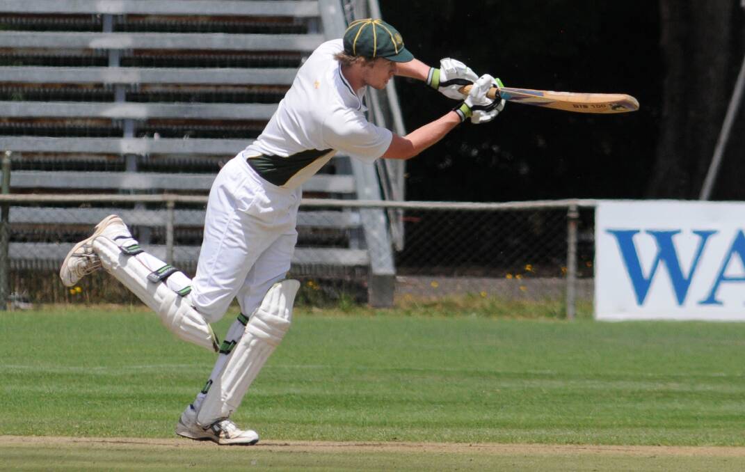 CRICKET: CYMS' Hamish Finlayson against Cavaliers in ODCA first grade on Saturday. Photo: STEVE GOSCH