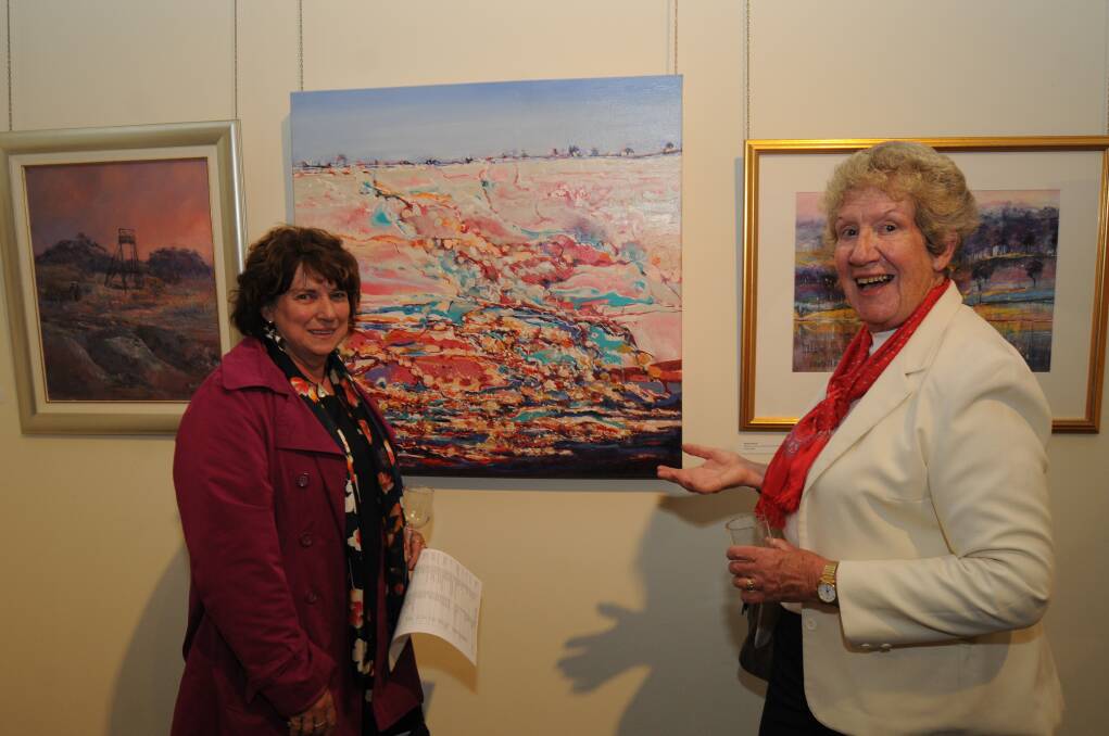 ART EXHIBITION: Wanda Driscoll and Bev Holland. Photo: STEVE GOSCH