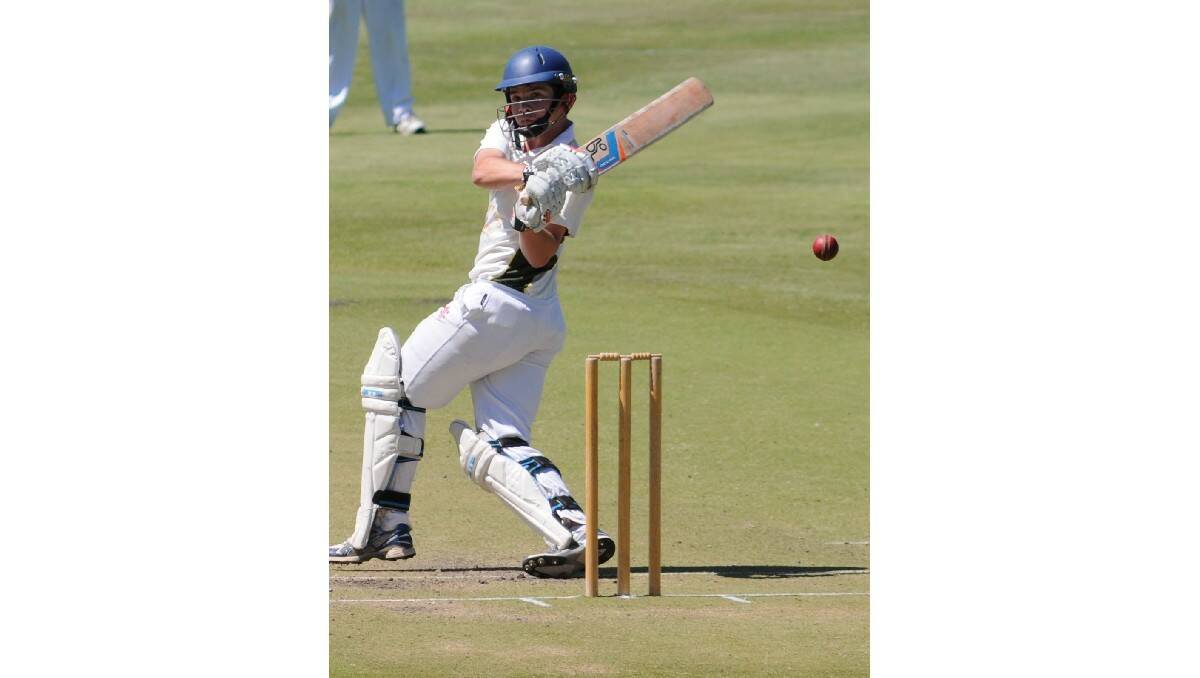 CRICKET: CYMS' Michael Hannelly against Waratahs in ODCA first grade at Riawena Oval. Photo: STEVE GOSCH