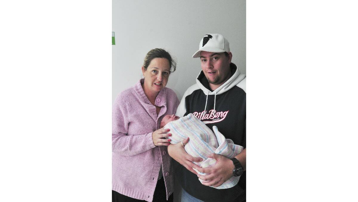 Heath Jackson, pictured with his parents Lauree Mullins and Adam Jackson, was born on May 5.
