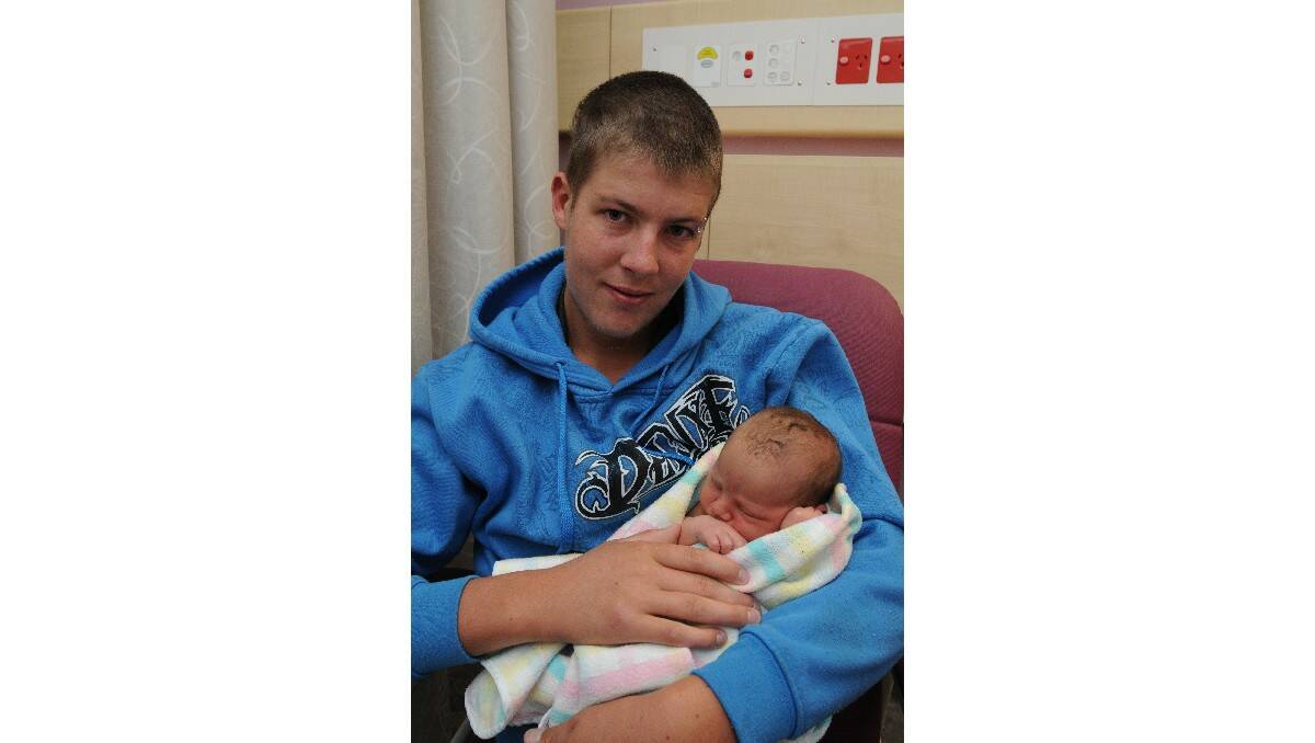 Aaliyah Speechley, pictured with her father Troy Speechley, was born on April 4. Aaliyah's mother is Makayla Gettens.