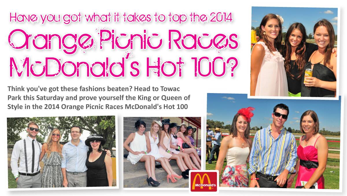 The 2014 Orange Picnic Races McDonald's Hot 100 - this Saturday at Towac Park.