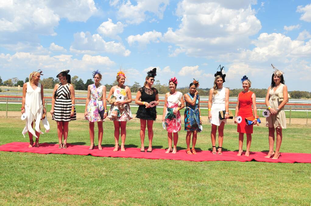 FASHION STAKES: The 'Fashions on the Field' was hotly contested at Saturday's Orange Picnic Races. Photo: JUDE KEOGH