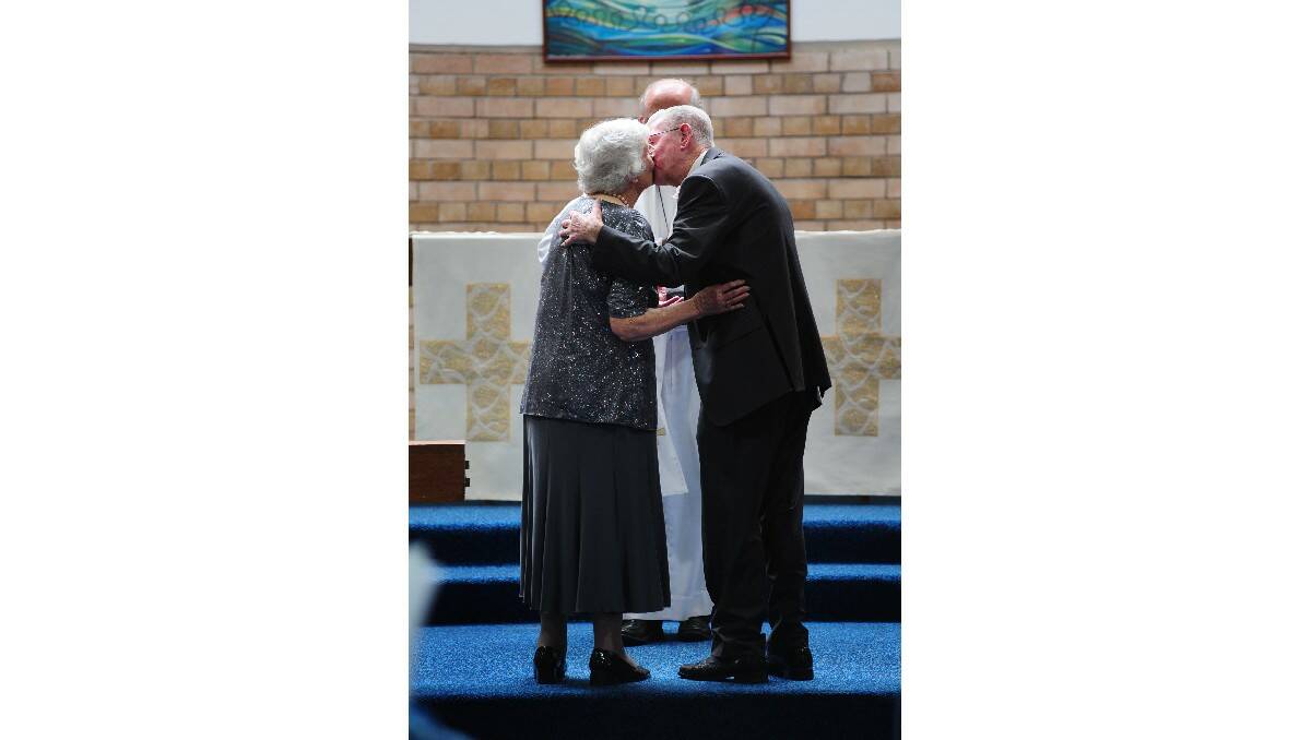 NOT SO YOUNG LOVE: The wedding of Alan McAnulty and Rosemary Brown. Photo: STEVE GOSCH