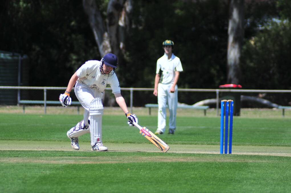 CRICKET: Cavaliers' Matt Corben against CYMS in Saturday's ODCA first grade one day final at Wade Park. Photo: JUDE KEOGH