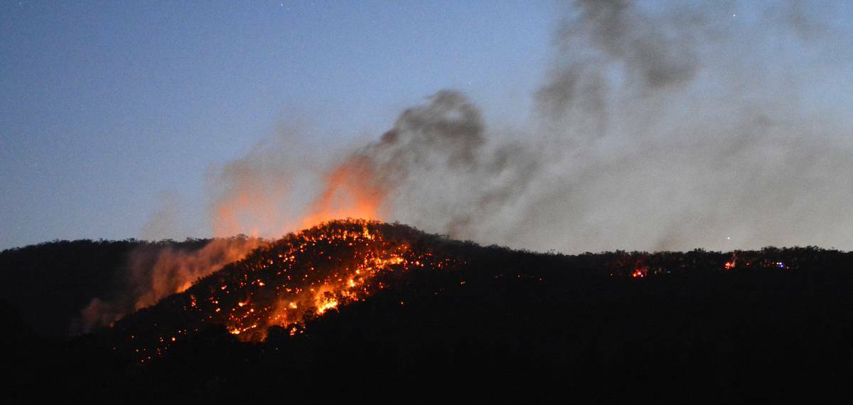 OBERON: Fire swept through the Oberon Mount at O'Connell. Photo: KAREN O'MALLEY