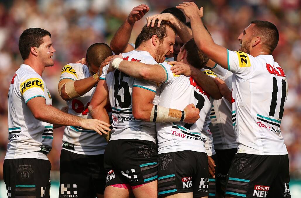 HEADING OUR WAY?: The Penrith Panthers during the 2013 NRL season. Photo: GETTY IMAGES