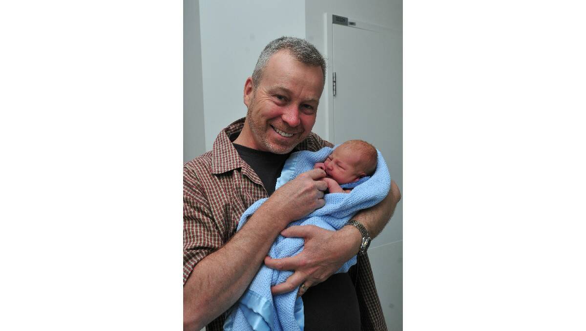 Henry Bonney, pictured with his father Marc, was born on December 3. Henry's mother is Amy Bonney.