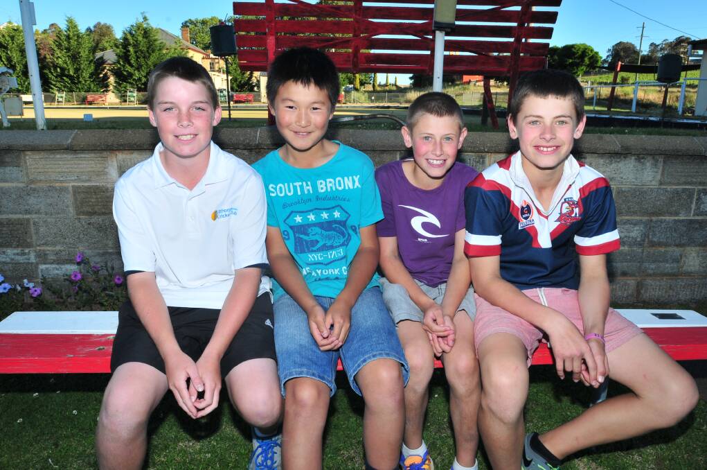 CADIA PARTY: Nathan Schubert, Will Gong, Jesse Ryan and Darcy Ryan. Photo: JUDE KEOGH