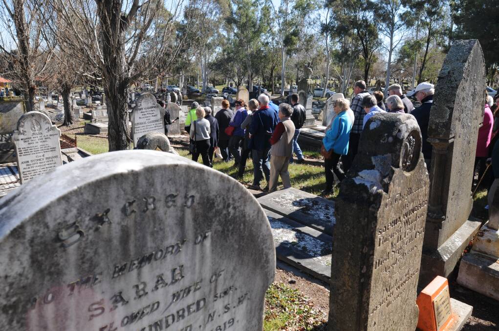 SPOOKY: Elizabeth Griffin leads the Behind Every Tombstone tour. Photo: STEVE GOSCH