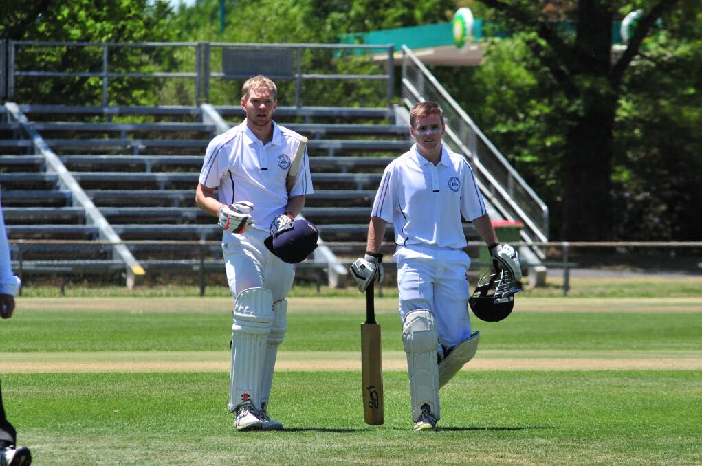 PARTNERS IN CRIME: Matt Corben and Max Dodds led Orange to a big win with a 101-run partnership. 