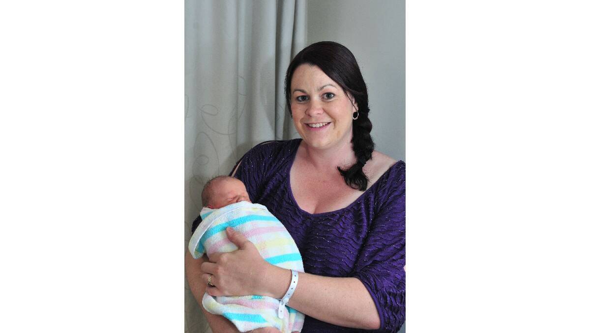 Isaac Peter Thurtell, pictured with his mother Belinda, was born on May 8. Isaac's father is Samuel Thurtell.