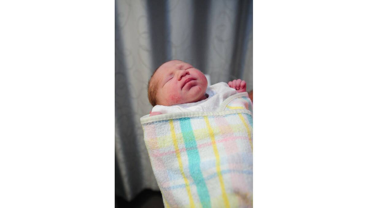 Axton Sullivan, son of Debbie Bullman and James Sutherland, was born on February 25. Photo: STEVE GOSCH