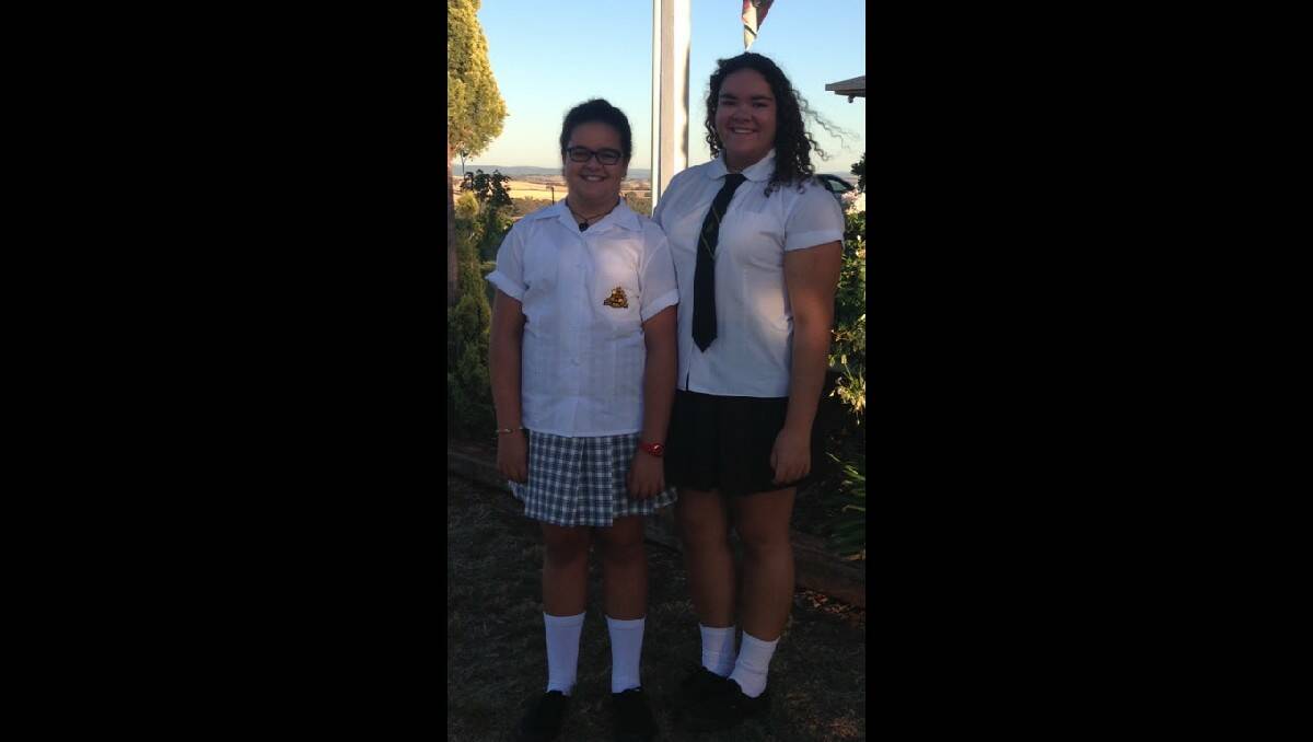 Rose Talanoa going into Year 7 at Orange High School and Eden Talanoa going into Year 12. Photo: SHANDELLE TALANOA