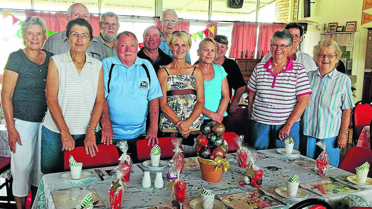 CANOWINDRA: Some of the volunteers celebrating the Canowindra Christmas Day Luncheon. Photo: JUNE BROOKS