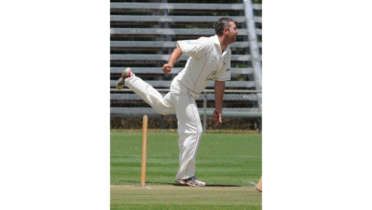 CRICKET: Cavaliers' Brad Wright against CYMS in ODCA first grade on Saturday. Photo: STEVE GOSCH