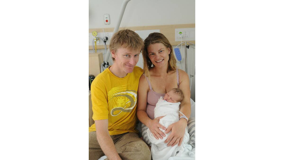 Isabella Mlly Dowell, pictured with her parents Grant Dowell and Christine Willis, was born on October 2.