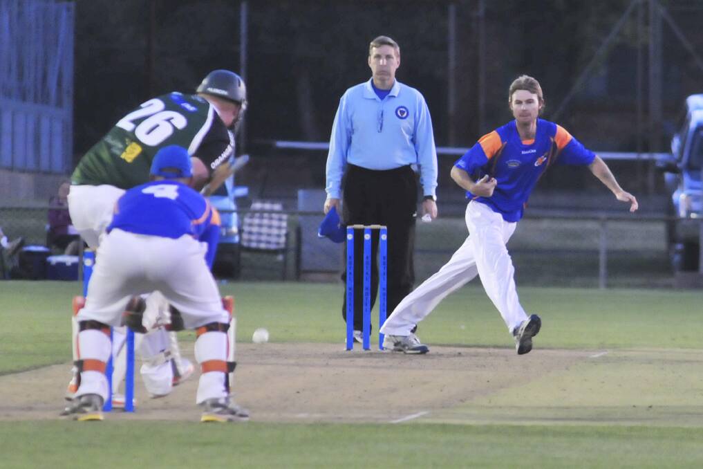IN A SPIN: Wanderers-Gladstone finger spinner Josh Cheney sends one down.