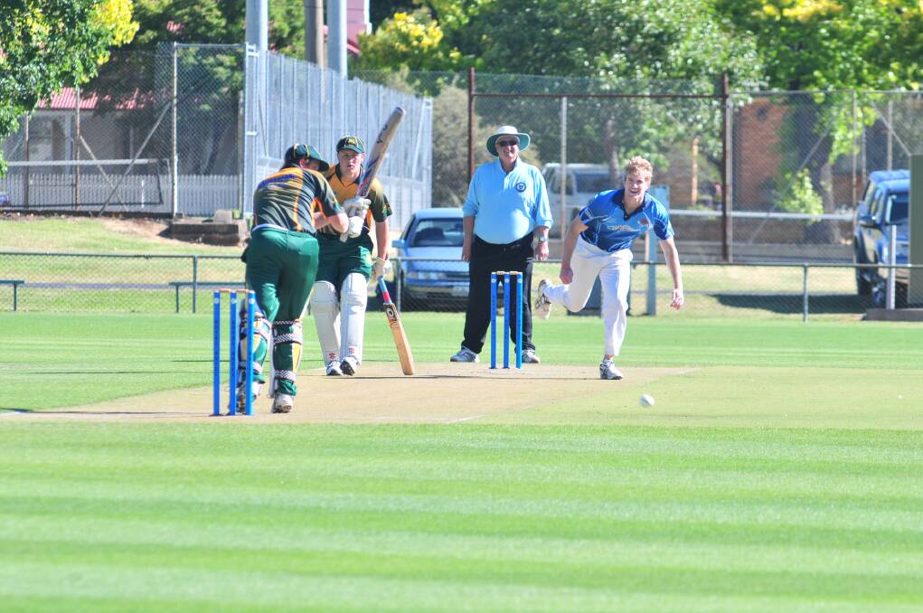 CRICKET: Waratahs' Louis Freeth against CYMS in ODCA Royal Hotel Cup on Friday. Photo: JUDE KEOGH