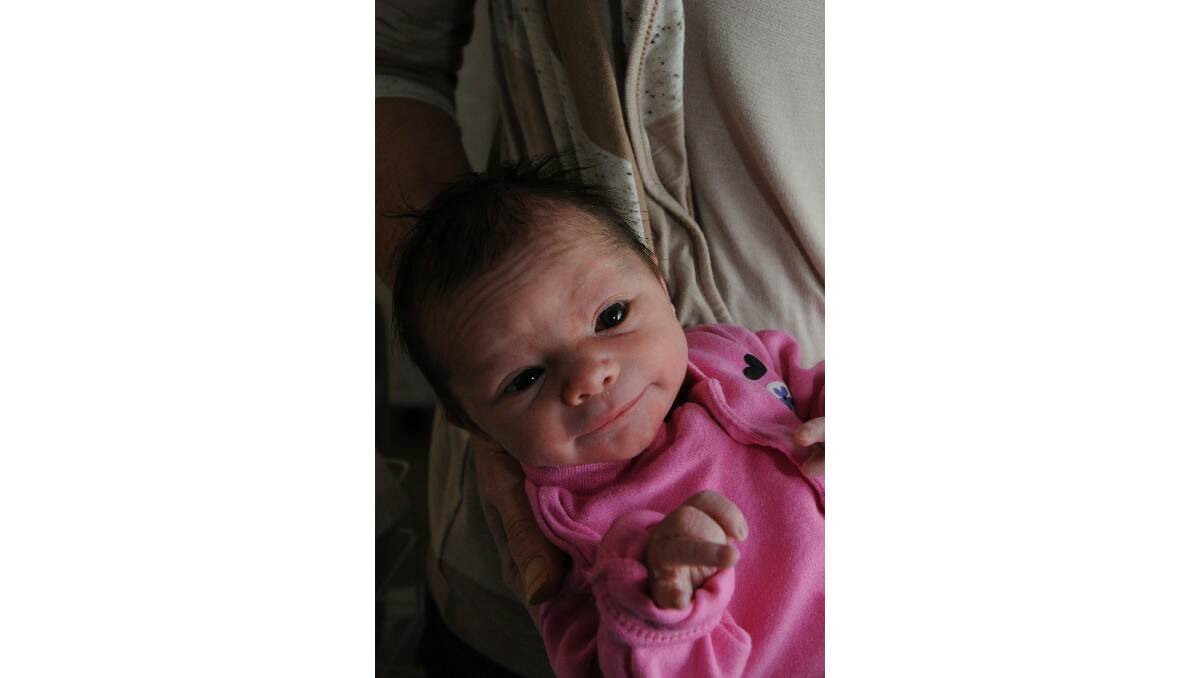 Amelia Ann Hallinan, daughter of Jamie-Lee Keevil and Damien Hallinan, was born on November 12.
