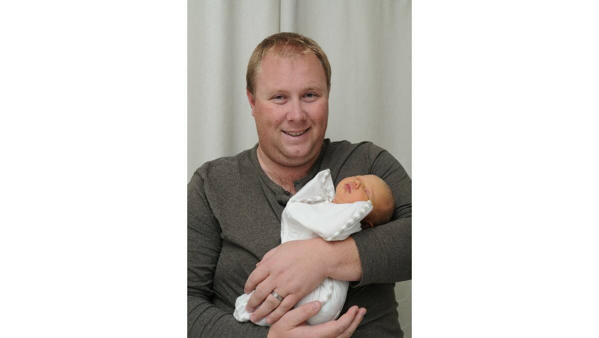 Isabelle Maria North, pictured with her father James North, was born on April 5. Isabelle's mother is Lyndal North.