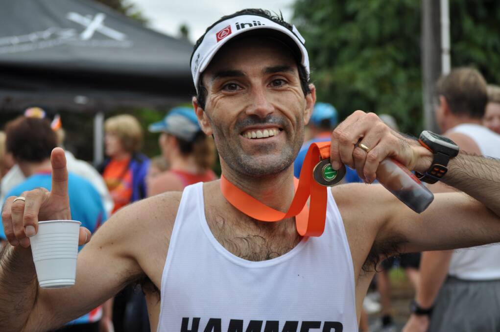  MADE IT: Brendan Davis won the inaugural Orange Colour City Running Festival marathon event.